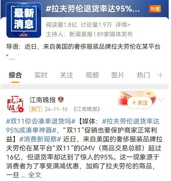 史上最惨“销冠”!拉夫劳伦新年广告翻车了