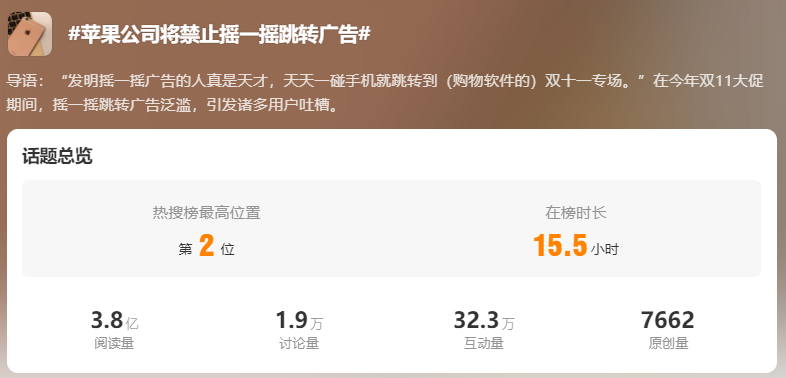 苹果将禁止摇一摇跳转广告？