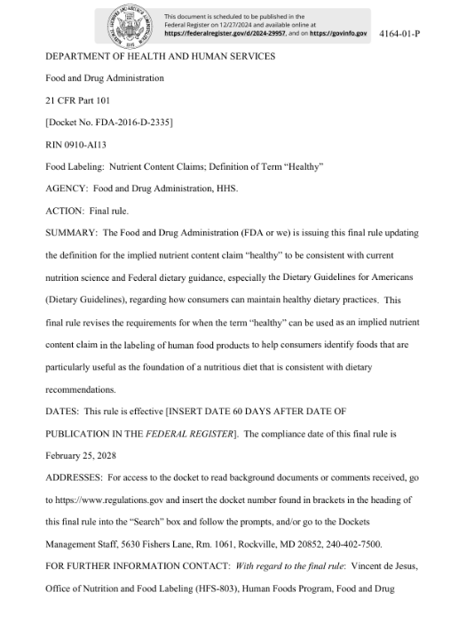 新原料资讯 | 量子高科首款HMOs(2'-FL)获卫健委批准、FDA 发布关于“健康”营养成分声明的最新标准