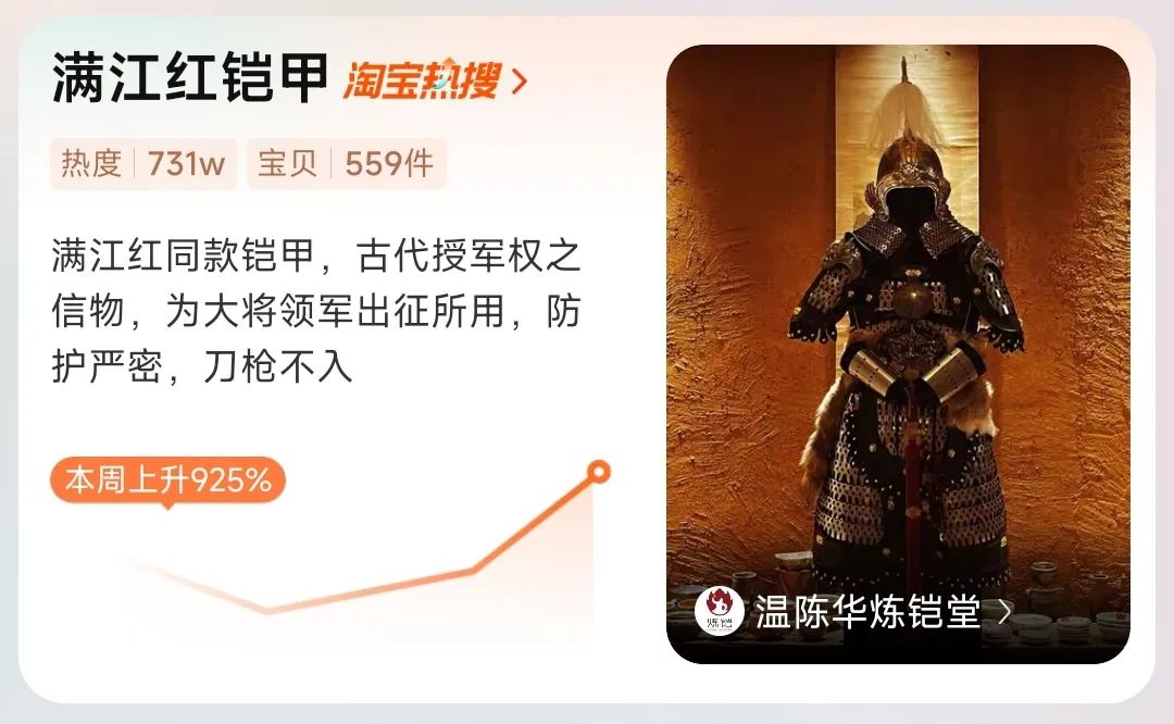 我,参与制作《满江红》铠甲,开淘宝店月入50万