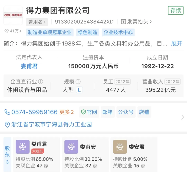 神秘的得力集团,竟是营收超400亿的「隐形冠军?」