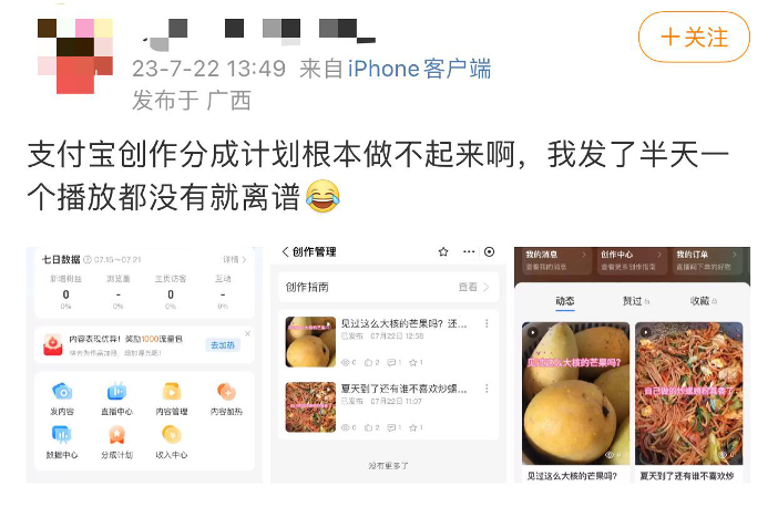 3周收益近7万元,在支付宝发视频就有钱赚?