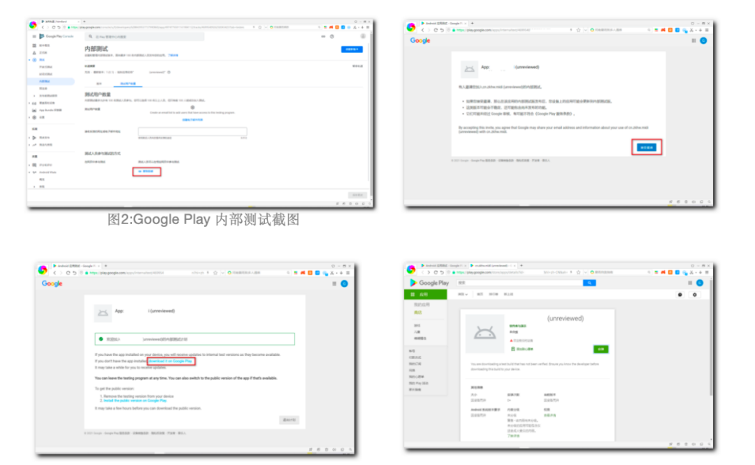 Google Play Console的不同测试版本