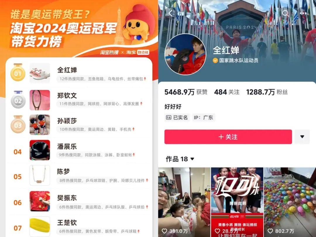 一家人都在带货?单场成交超500万,全红婵热度撑起“全”家生意