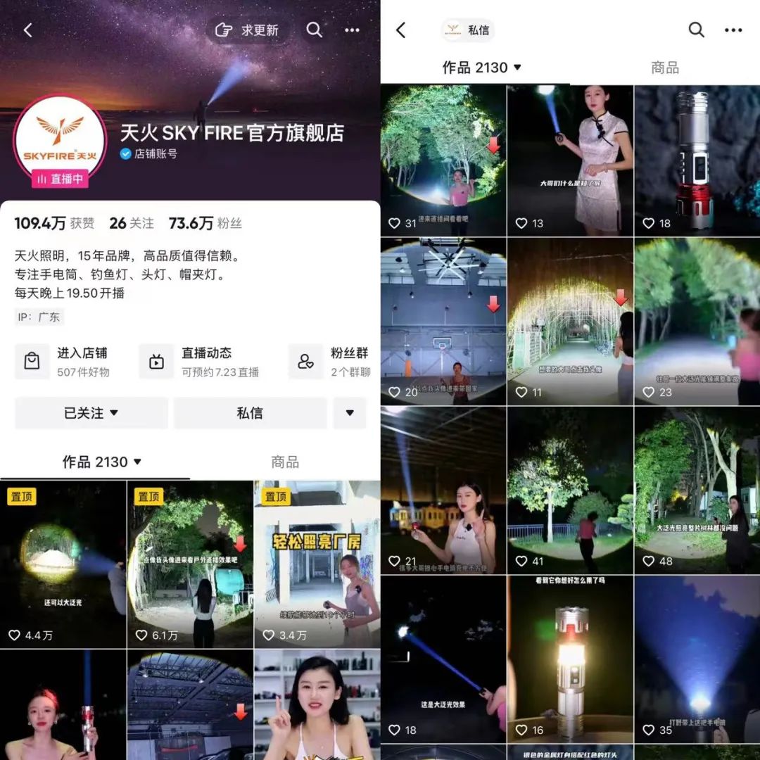 我在抖音卖手电筒,热销40W+