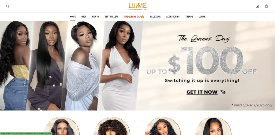 访问量百万,出海美国的顶级假发品牌 Luvmehair 研究!