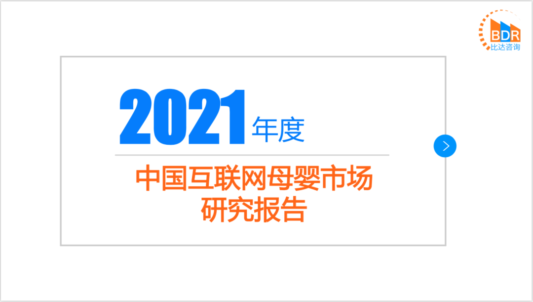 2021年度中国互联网母婴市场研究报告