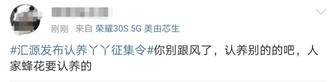 蜂花和汇源争夺熊猫丫丫?网友吵翻天了