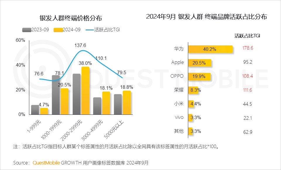 QuestMobile 2024银发人群洞察报告:3.29亿银发用户每月人花129小时上网,短视频总时长占比超35%!