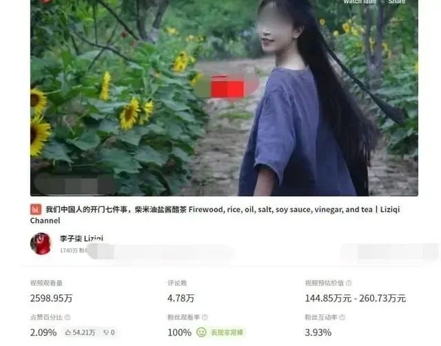 李子柒一晚涨粉400万!停更3年,归来仍是顶流。