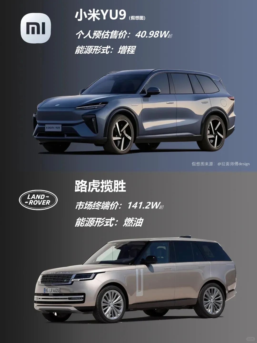小米YU9曝光,年轻人第一台“揽胜”来了