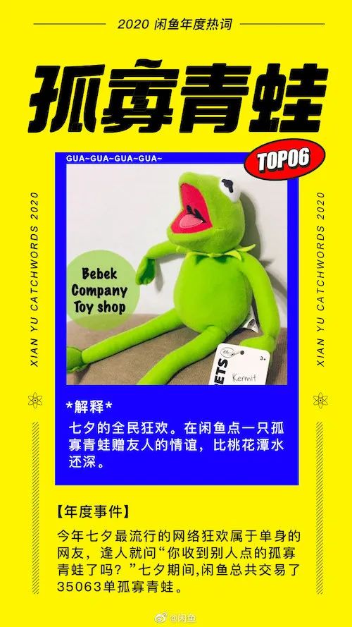 闲鱼年度十大热词,“盲盒经济”、“孤寡青蛙”上榜 图片