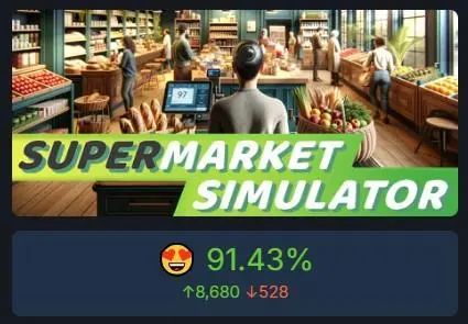 单一玩法+极简素材+快速迭代，首月营收超2000万！《超市模拟器》爆火揭示Steam模拟品类新趋势
