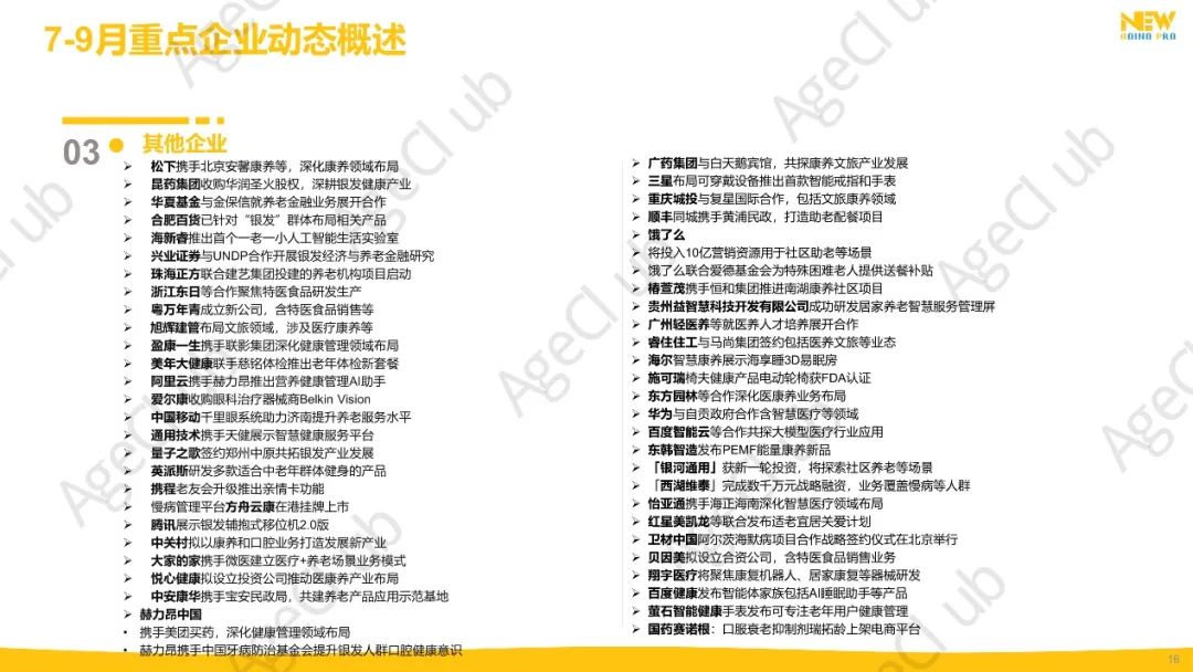 2024年第3季度康养产业市场季报（精华版）