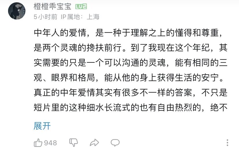 中年爱情的文案，很上头~
