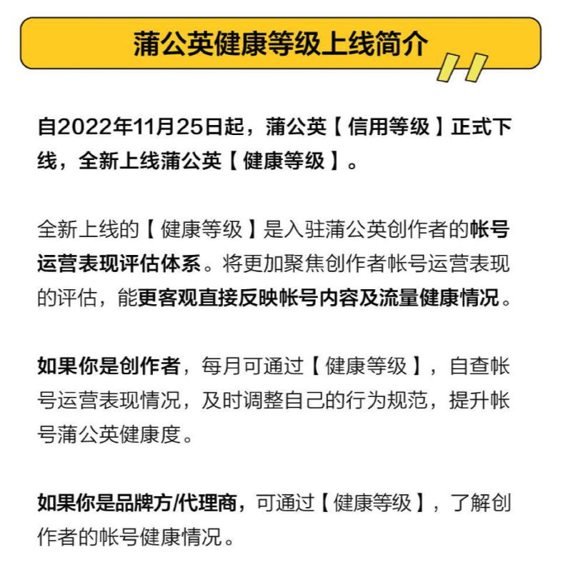 重磅!小红书博主健康等级上线!