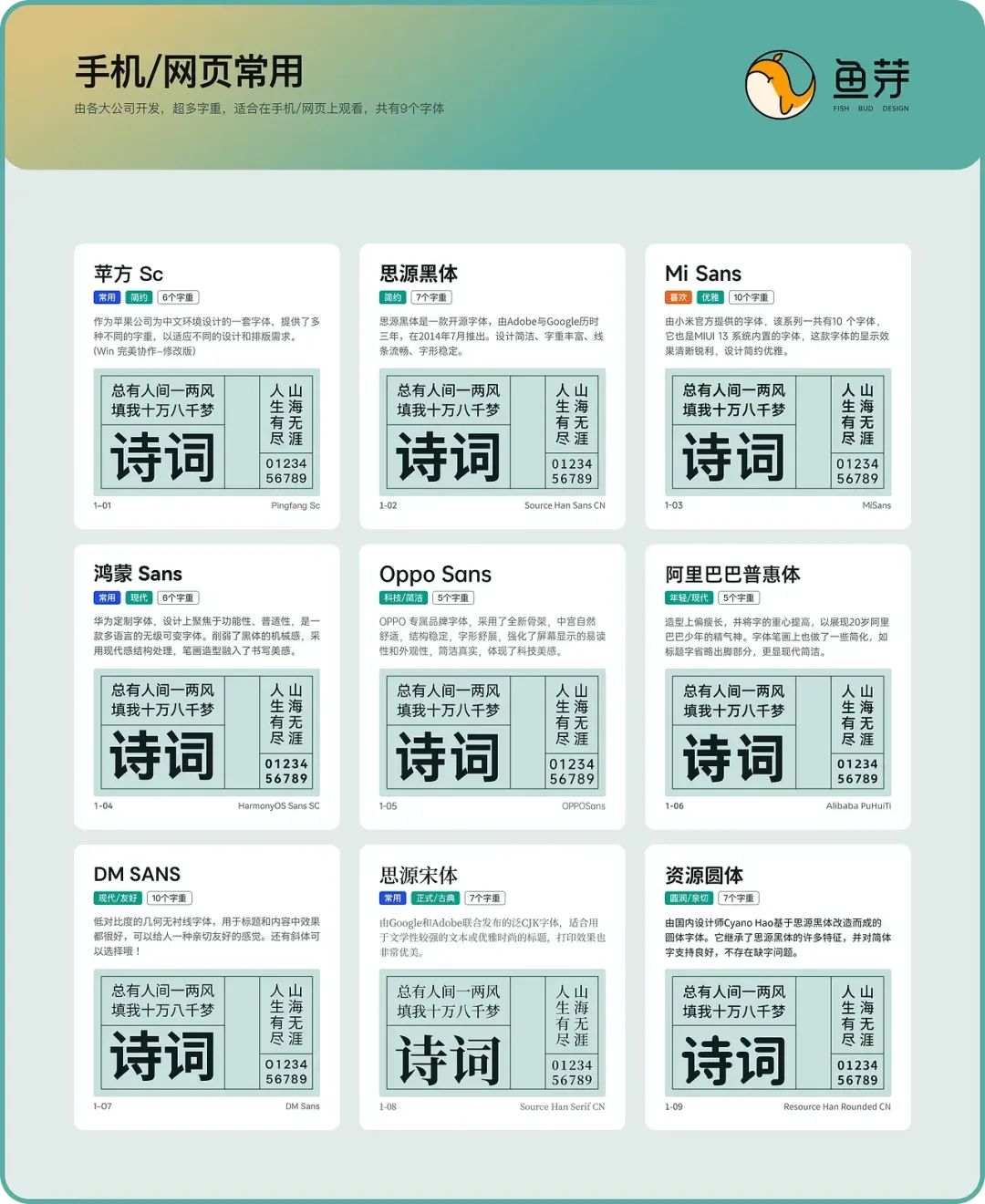 100+免费商用字体归纳分享!