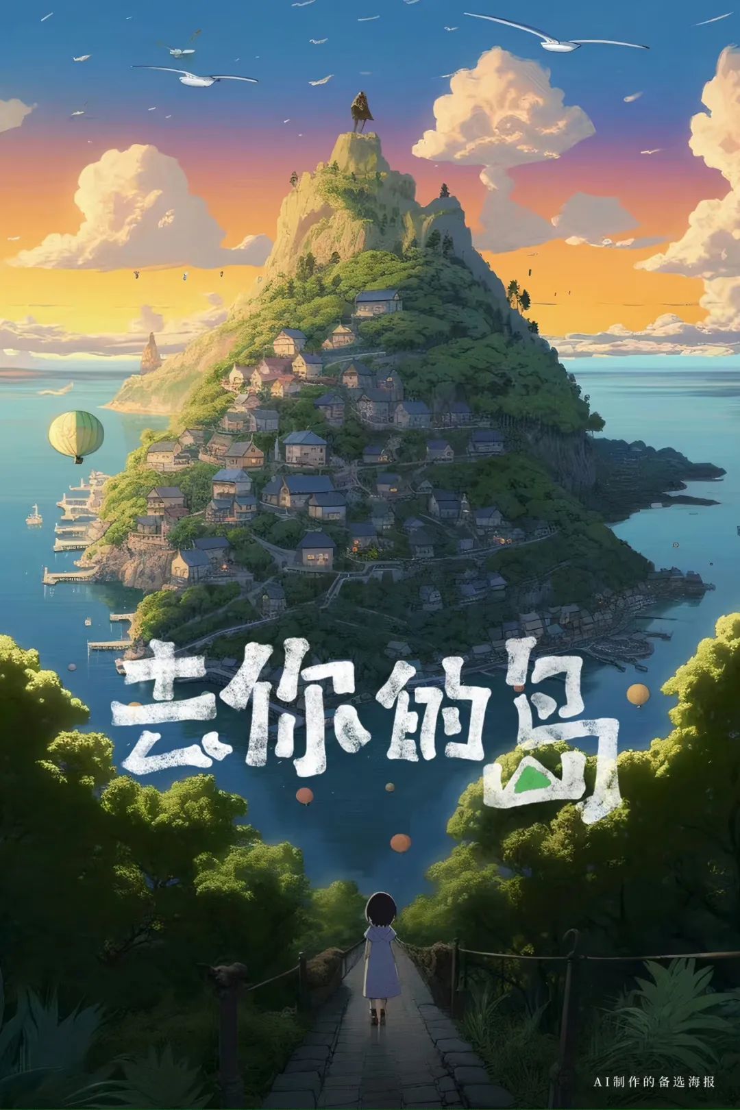 秒杀设计师？《去你的岛》电影海报惹争议！用AI制作，4个步骤，出图9张！网友：你用AI，就别怪观众看枪版了