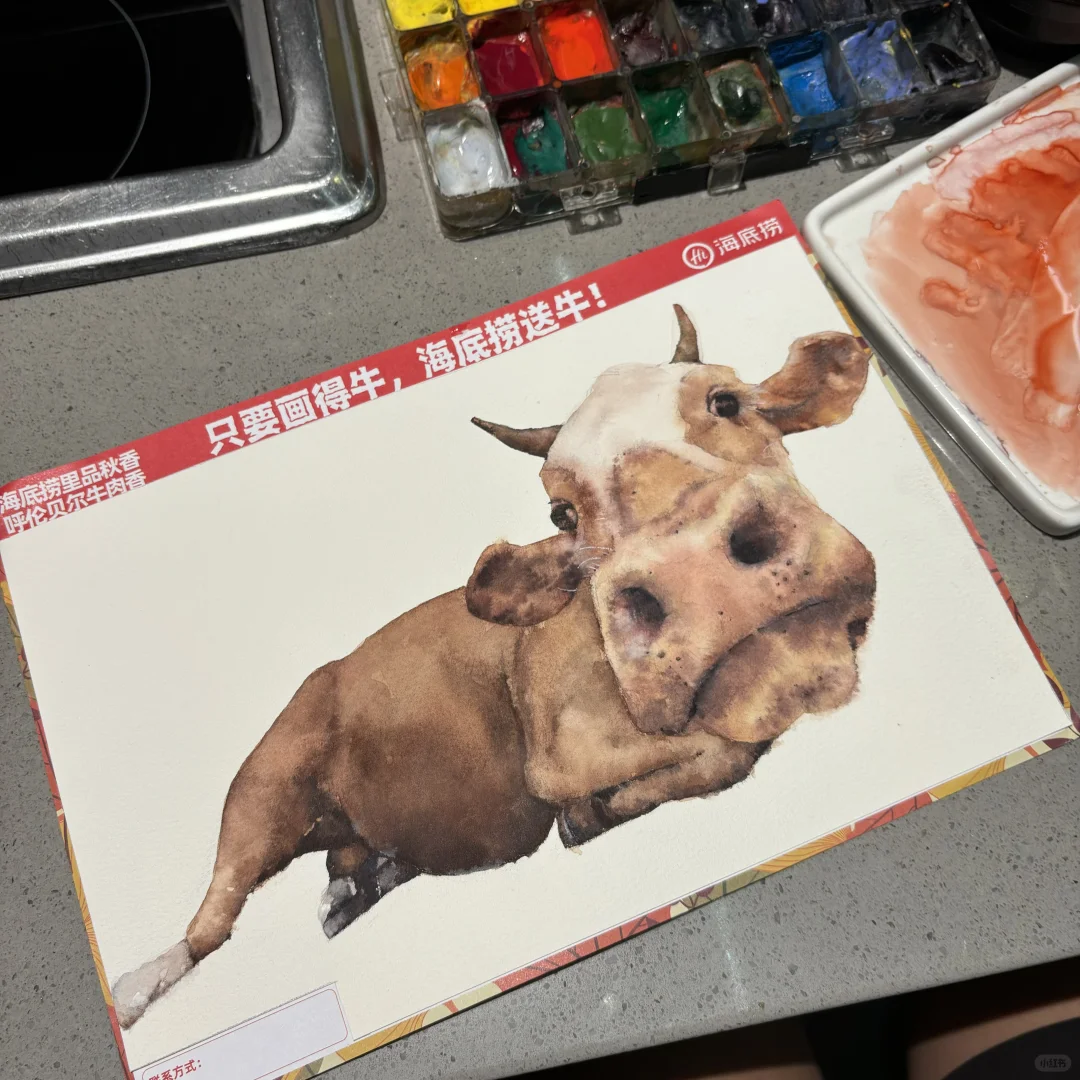 海底捞“画牛送牛”活动,炸出一堆民间高手