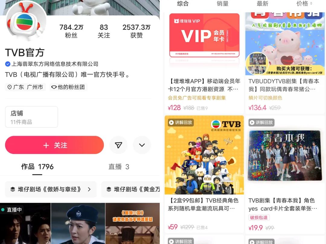 TVB杀入直播带货:销售额直破两千万,股价创历史最大涨幅