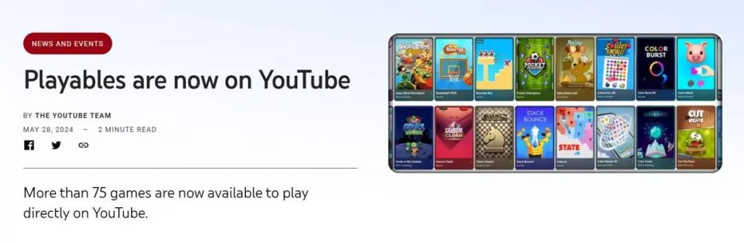 从上架规则到变现模式，YouTube小游戏走到哪一步了？YouTube Playables实操指南