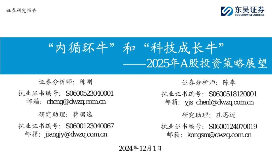 2025年A股投资策略展望：&ldquo;内循环牛&rdquo;和&ldquo;科技成长牛&rdquo;