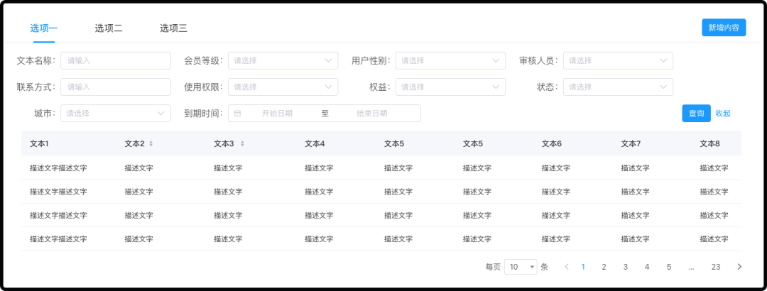 B端设计案例解析!一次性掌握8种表格展示样式