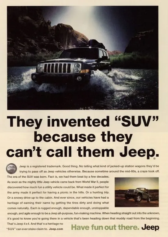 还有比Jeep更硬的文案吗？