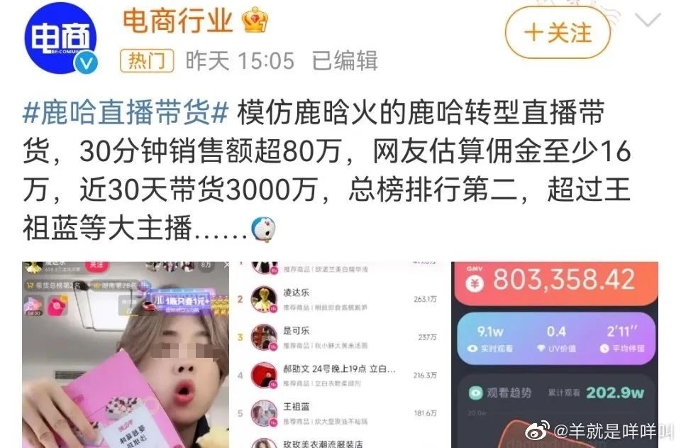 “赝品”鹿晗卖货爆单!“山寨”网红血洗直播间