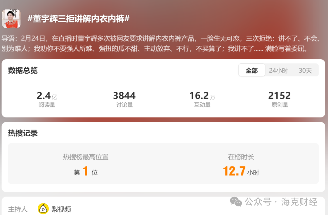 东方甄选董宇辉难题之后