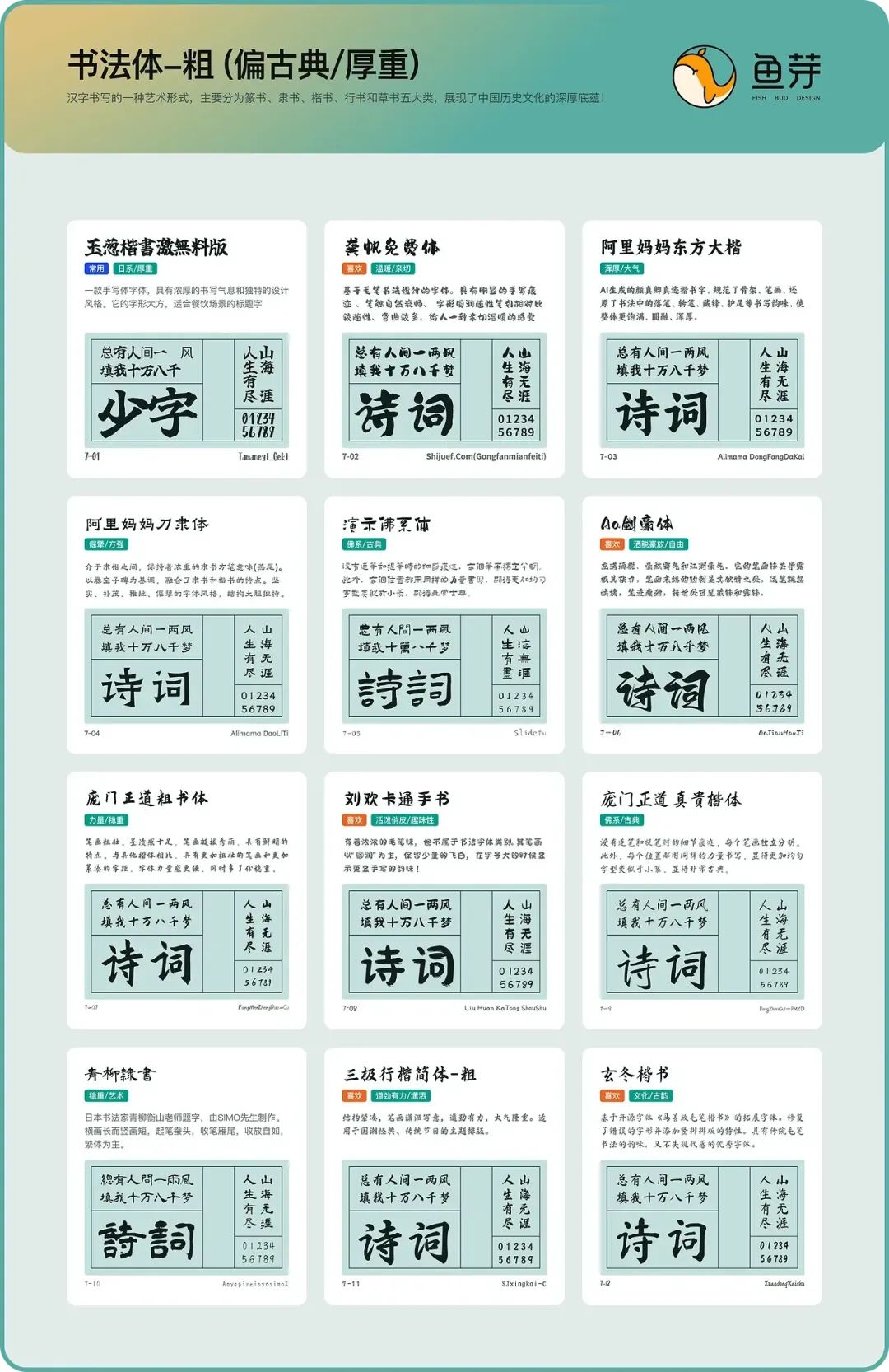100+免费商用字体归纳分享!