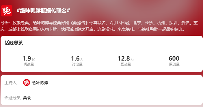 品牌联名大宣发时代来了?绝味鸭脖给行业打了个样