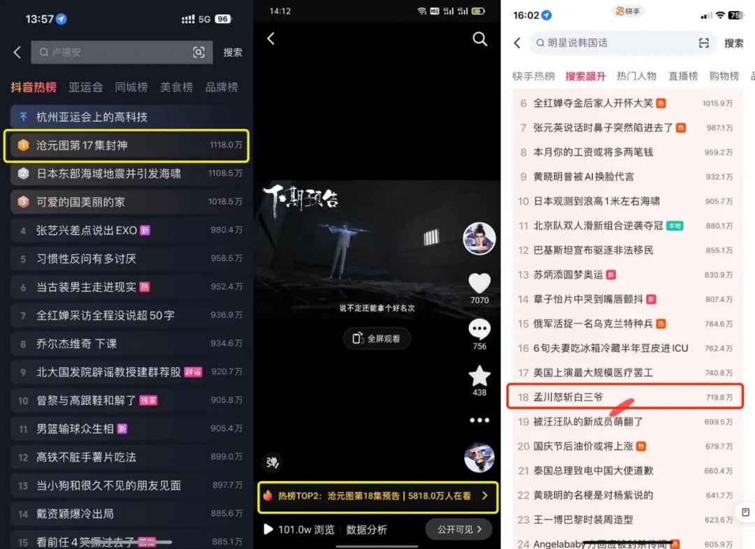 新国风动漫《沧元图》成行业&ldquo;现象级&rdquo;力作！热搜TOP 1 国庆档爆火出圈｜雷报