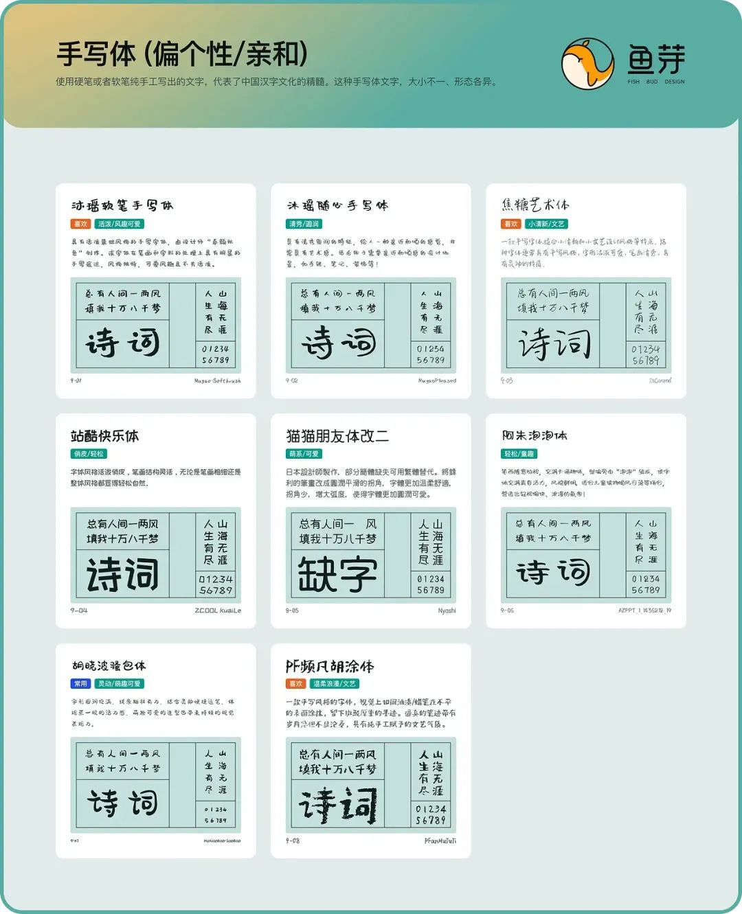 100+免费商用字体归纳分享!
